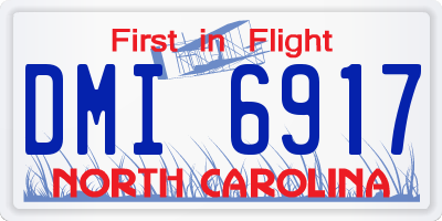 NC license plate DMI6917