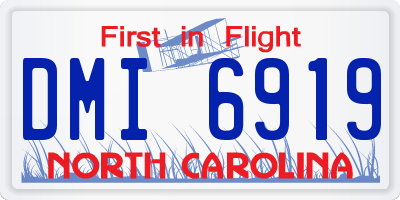 NC license plate DMI6919