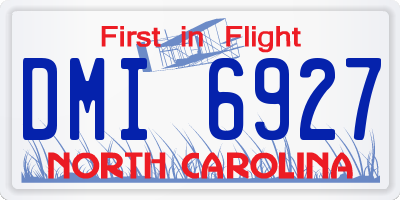NC license plate DMI6927