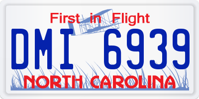 NC license plate DMI6939