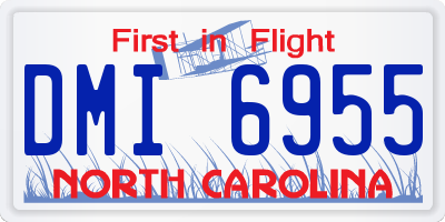 NC license plate DMI6955