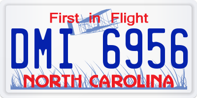 NC license plate DMI6956