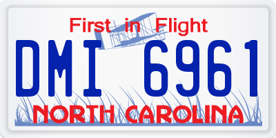 NC license plate DMI6961