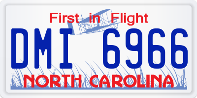 NC license plate DMI6966
