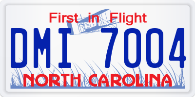 NC license plate DMI7004