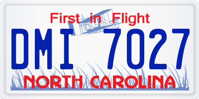 NC license plate DMI7027