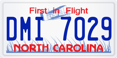 NC license plate DMI7029