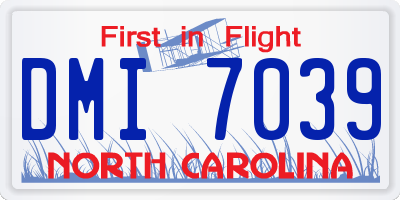 NC license plate DMI7039