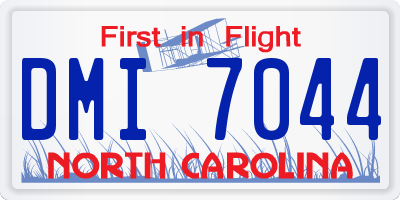 NC license plate DMI7044