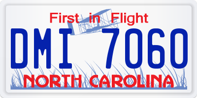 NC license plate DMI7060