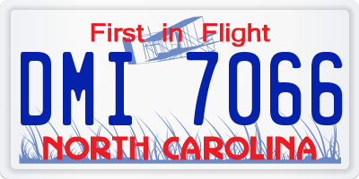 NC license plate DMI7066