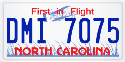 NC license plate DMI7075