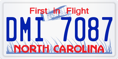 NC license plate DMI7087