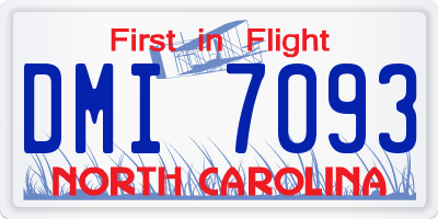 NC license plate DMI7093