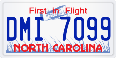 NC license plate DMI7099