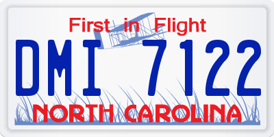 NC license plate DMI7122