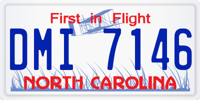 NC license plate DMI7146