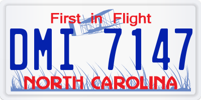 NC license plate DMI7147