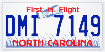 NC license plate DMI7149