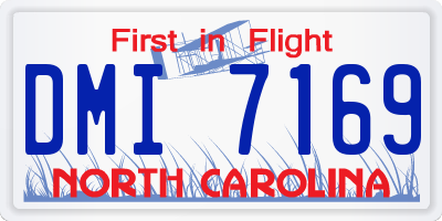 NC license plate DMI7169