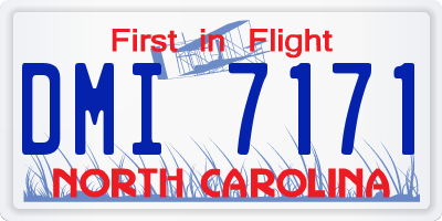 NC license plate DMI7171