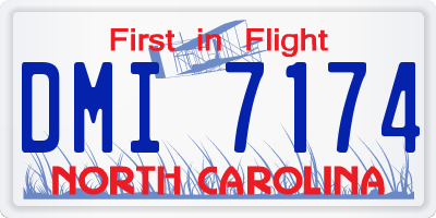 NC license plate DMI7174