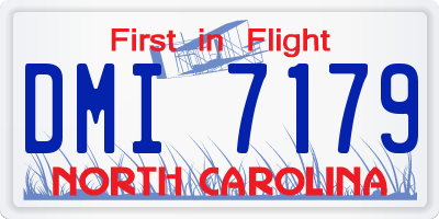NC license plate DMI7179