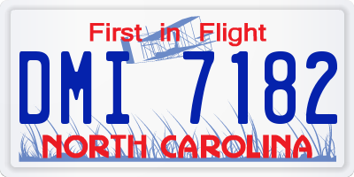 NC license plate DMI7182