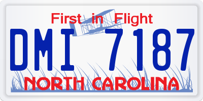 NC license plate DMI7187