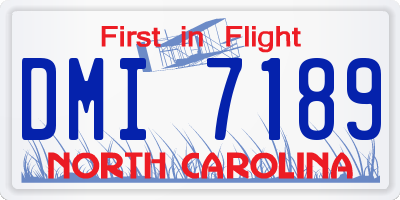 NC license plate DMI7189