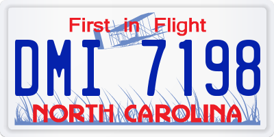 NC license plate DMI7198