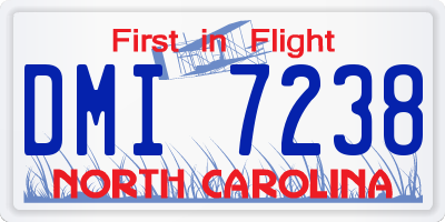 NC license plate DMI7238