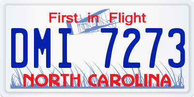 NC license plate DMI7273