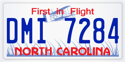 NC license plate DMI7284