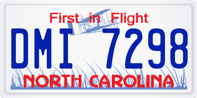 NC license plate DMI7298