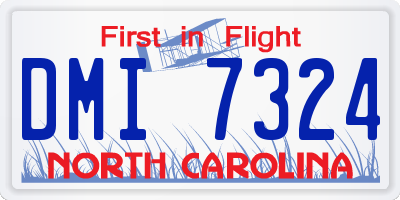 NC license plate DMI7324
