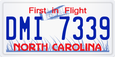 NC license plate DMI7339