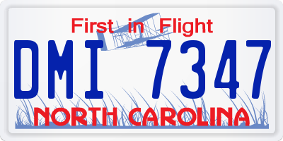 NC license plate DMI7347