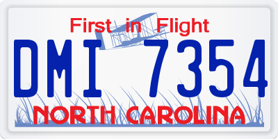 NC license plate DMI7354