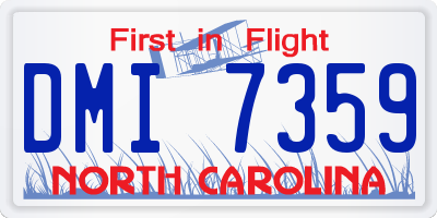 NC license plate DMI7359