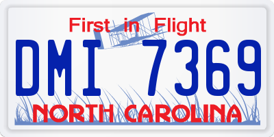 NC license plate DMI7369