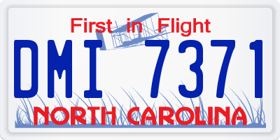 NC license plate DMI7371