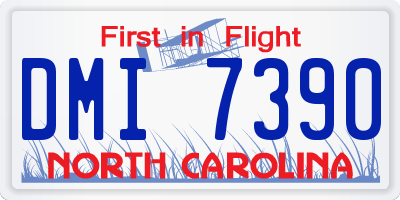 NC license plate DMI7390