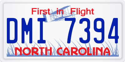 NC license plate DMI7394