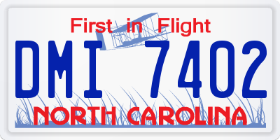NC license plate DMI7402