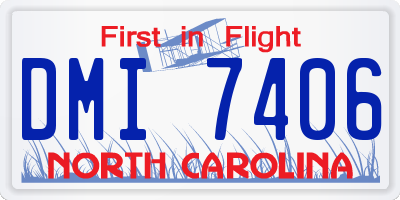 NC license plate DMI7406