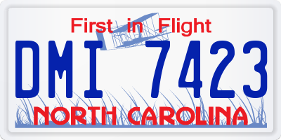 NC license plate DMI7423