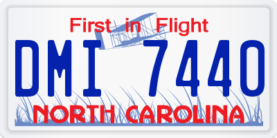 NC license plate DMI7440