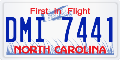NC license plate DMI7441