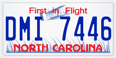 NC license plate DMI7446